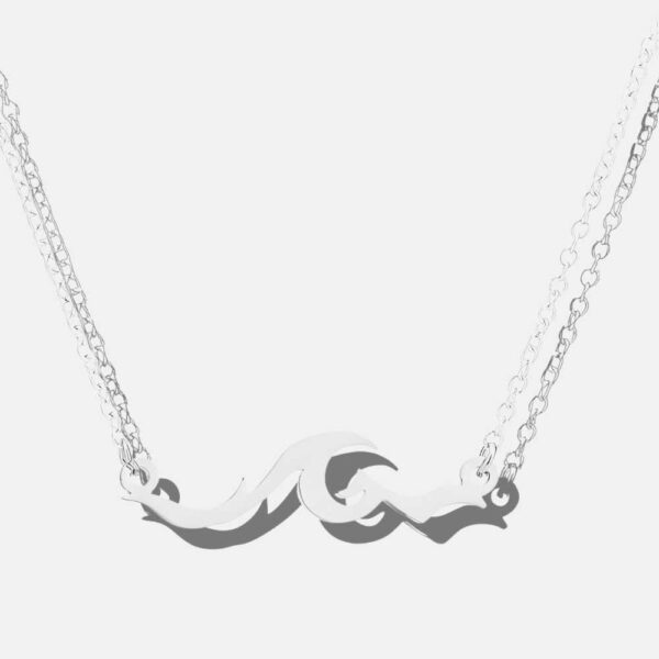 Akahi sølvfisk-smykke med astrologisk tegn