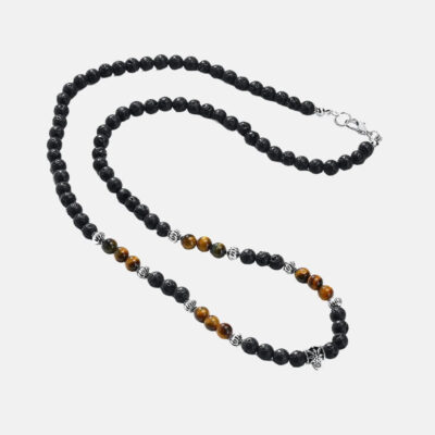 Sølvkjede med blå bølge