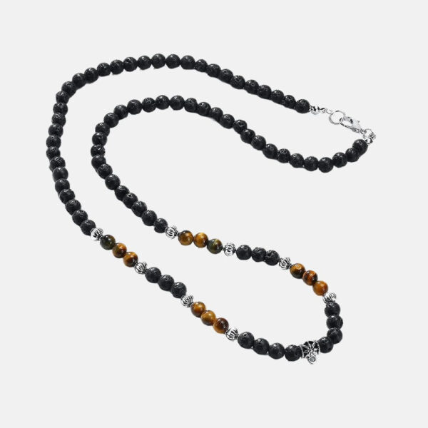 Sølvkjede med blå bølge