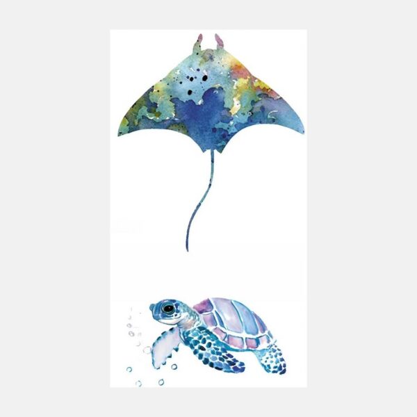 Akvarellmaleri av havet